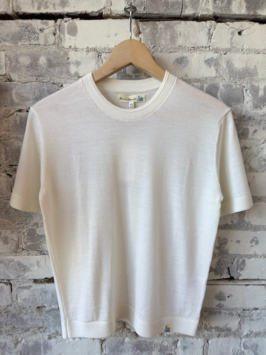 Refined Merino Wool Short Sleeve Women's T-Shirt - Nature - DUNE + SALT