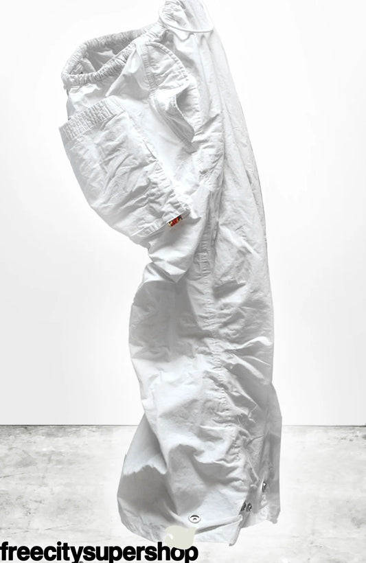 FreeCity OUTOFSIGHT POPLIN/AIR FLAP/SNAP KITE PANT - White Plant White Smoke