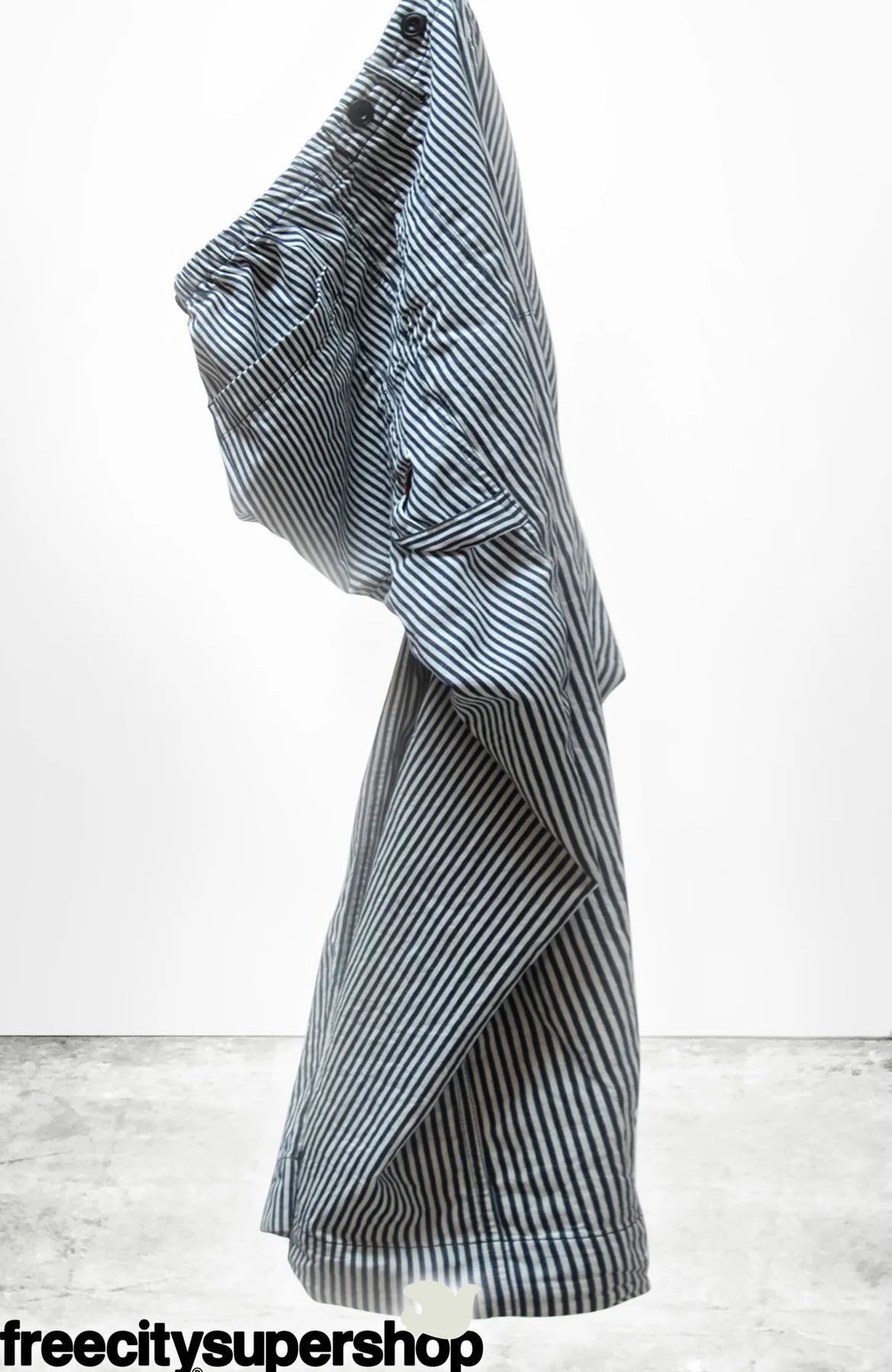 FreeCity INDIGO STRIPE FRENCH/SAILORS PANT - Indigo Stripe White Smoke