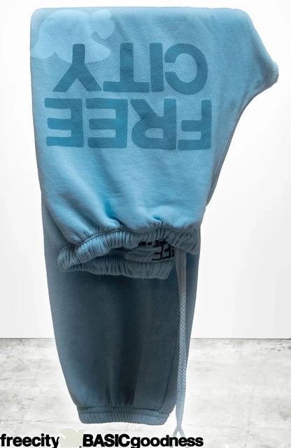FreeCity FREECITY LARGE SWEATPANT - Blue Milk White Smoke