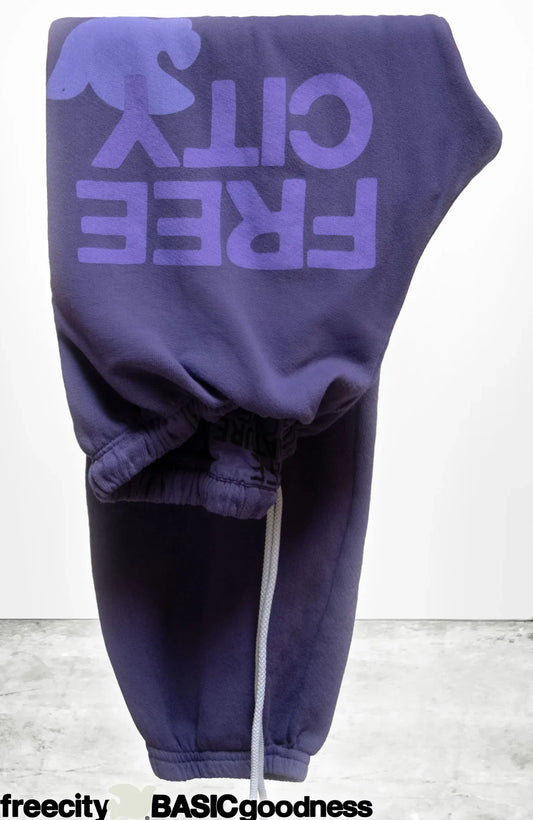 FreeCity FREECITY LARGE SWEATPANT - Purple Bushes White Smoke