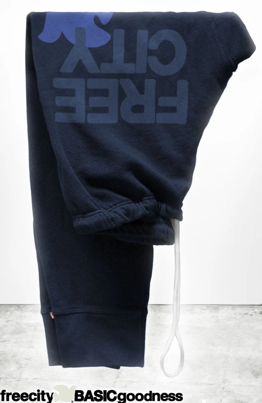 FreeCity FREECITYLARGE 3/4 Sweats - Moonshrooms Blue White Smoke