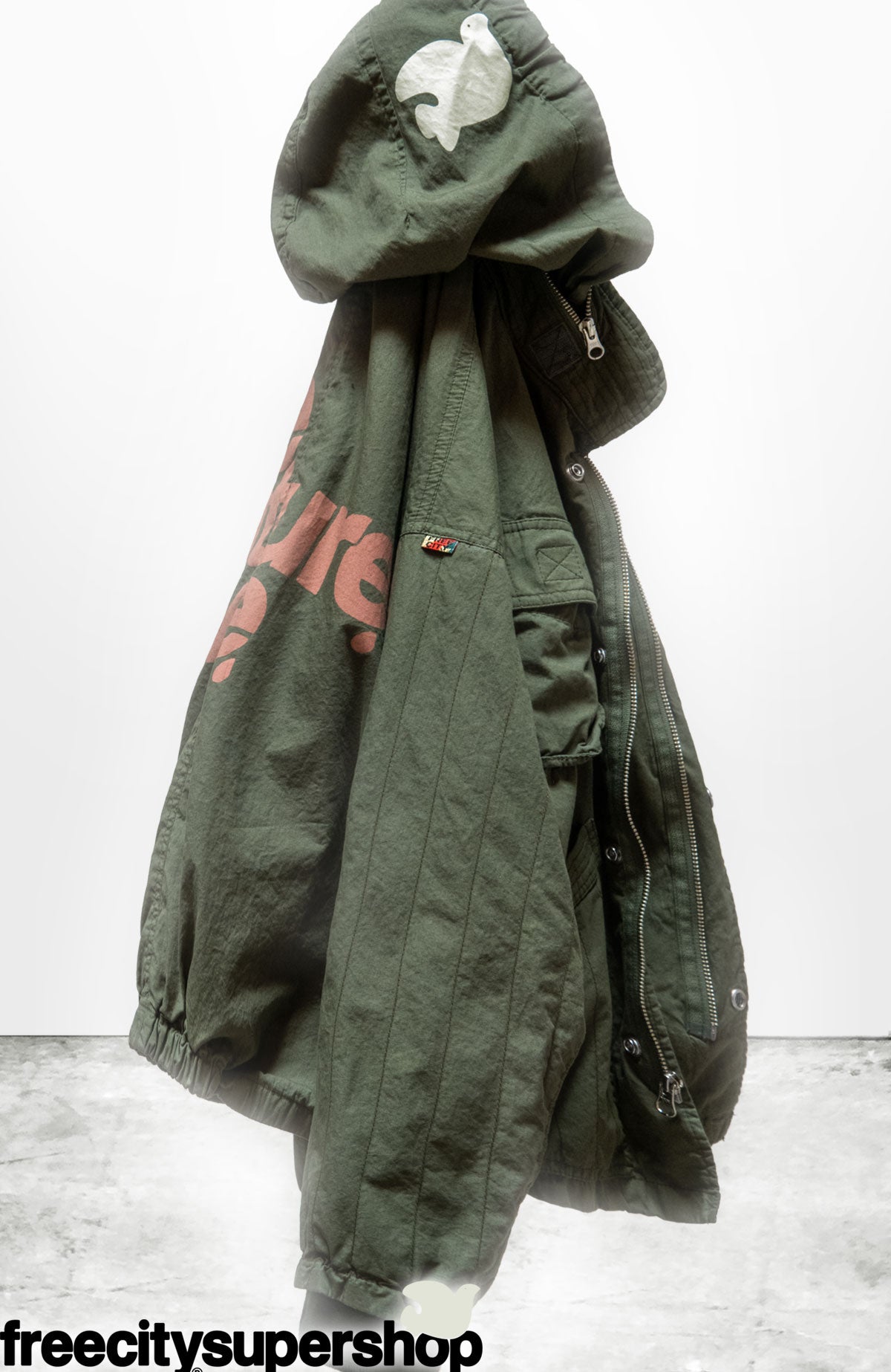 Freecity LIFENATURELOVE RTU ZIPHOOD JACKET - Greens White Smoke