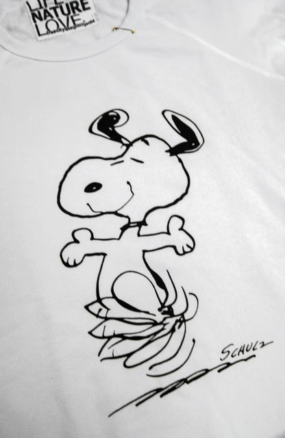 Freecity BASICGOODNESS SCHULZ SUPERVINTAGE YUMM RAGLAN - Snoopy Laundry Greens Light Gray