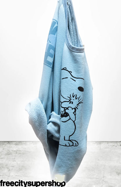 FreeCity BASICGOODNESS SCHULZ SUPERVINTAGE YUMM RAGLAN - Snoopy Blue White Smoke
