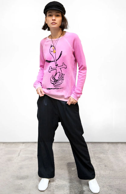 FreeCity BASICGOODNESS SCHULZ SUPERVINTAGE YUMM RAGLAN - Snoopy Pinkpowder White Smoke
