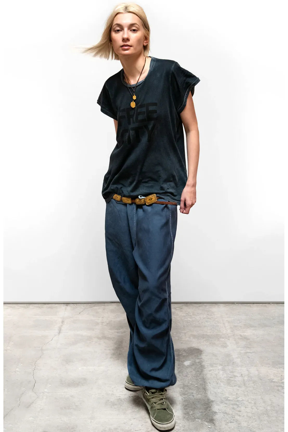 FREECITY "the doing of it is the being of it" SUPERVINTAGE Shortsleeve Tee - Volcano Powder - DUNE + SALT