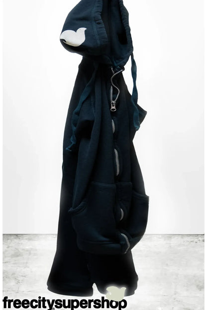 SUPERFLUFF LUX zip hoodie - Deepspace/Cream