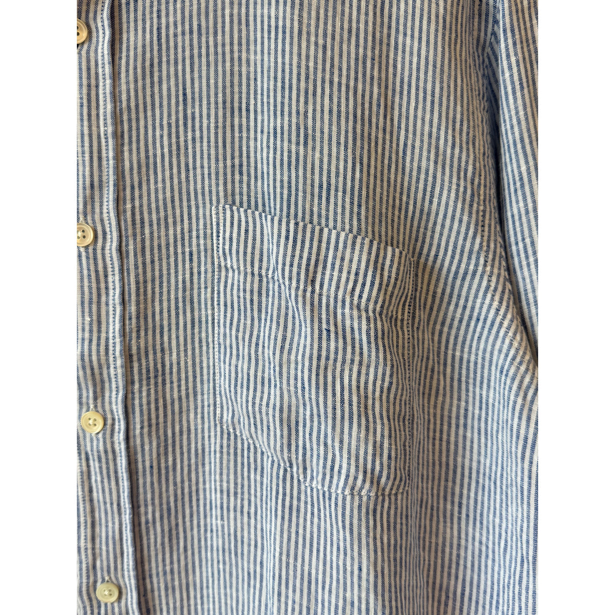 Men's navy and white woven shirt by Hartford Men's, featuring a classic plaid pattern and button-up front.