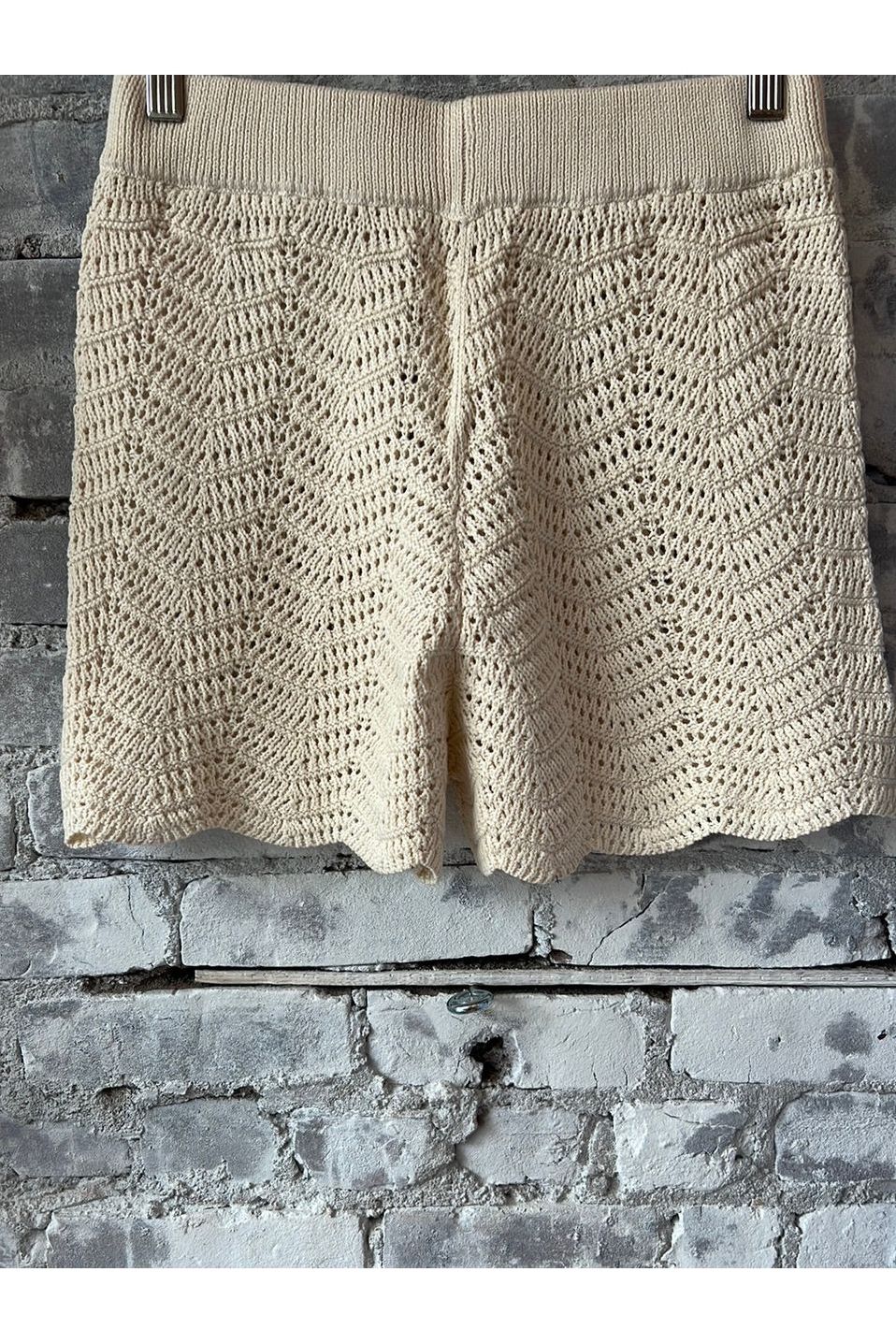 Marli Crochet Knit Short - Ecru - DUNE + SALT