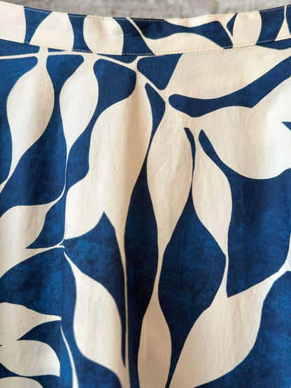 Joyce Woven Skirt - Raw White/Blue