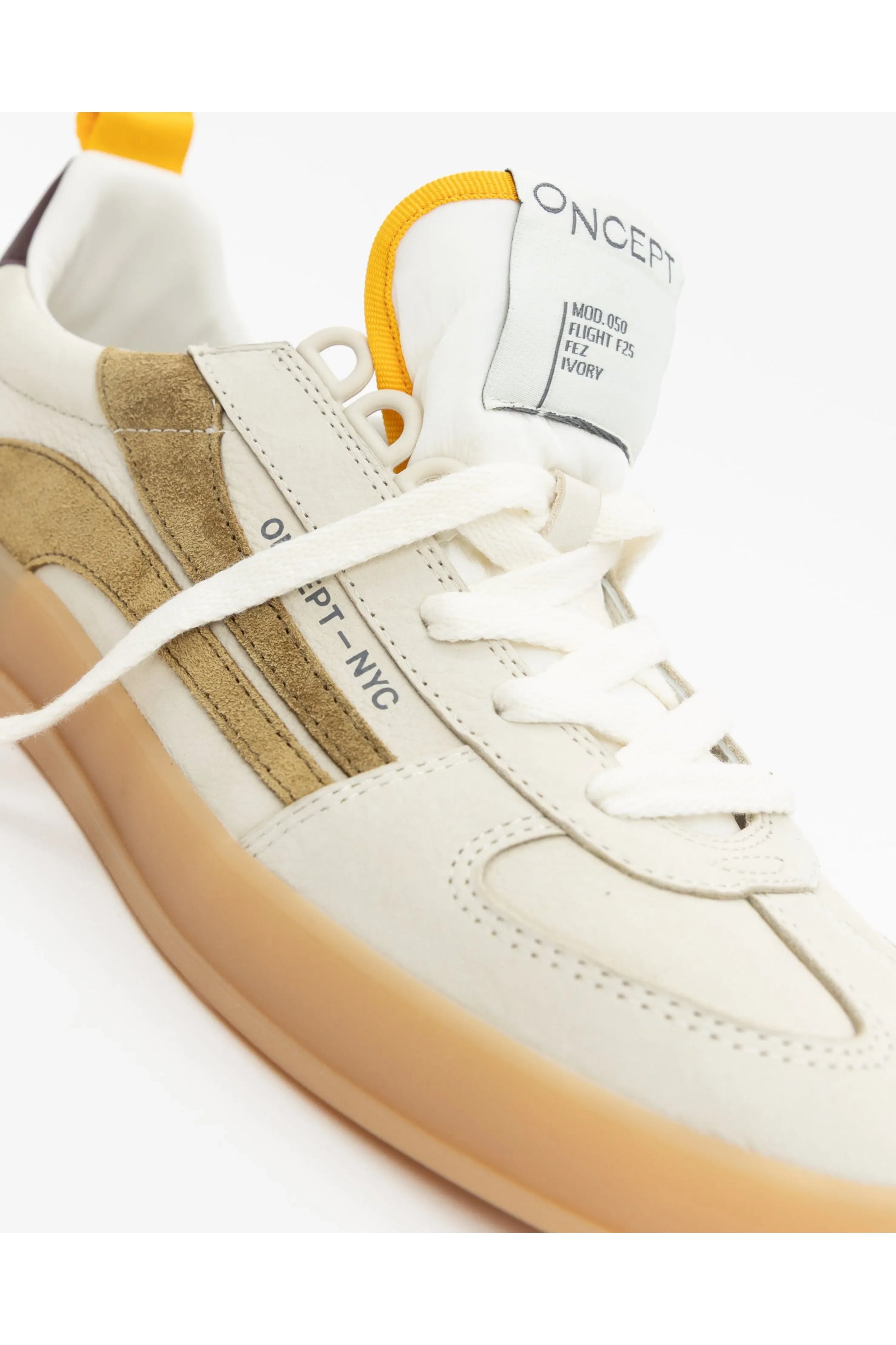 Fez Court Sneaker - Ivory/Gum - DUNE + SALT