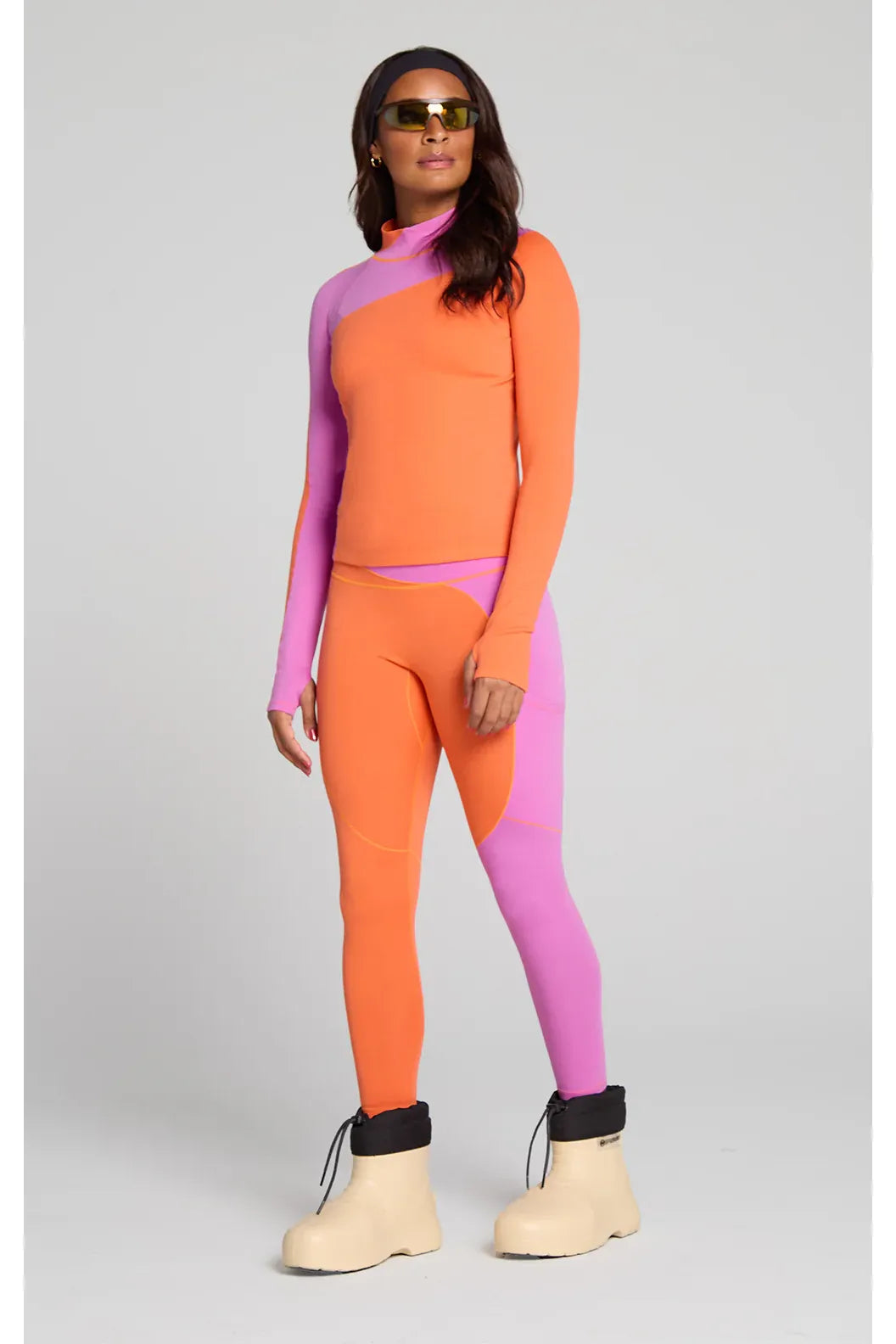 Wool Sculpt Merino Mock Neck - Spicy