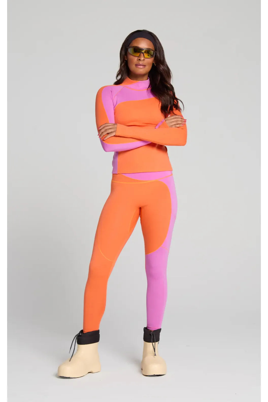 Wool Sculpt Merino Mock Neck - Spicy