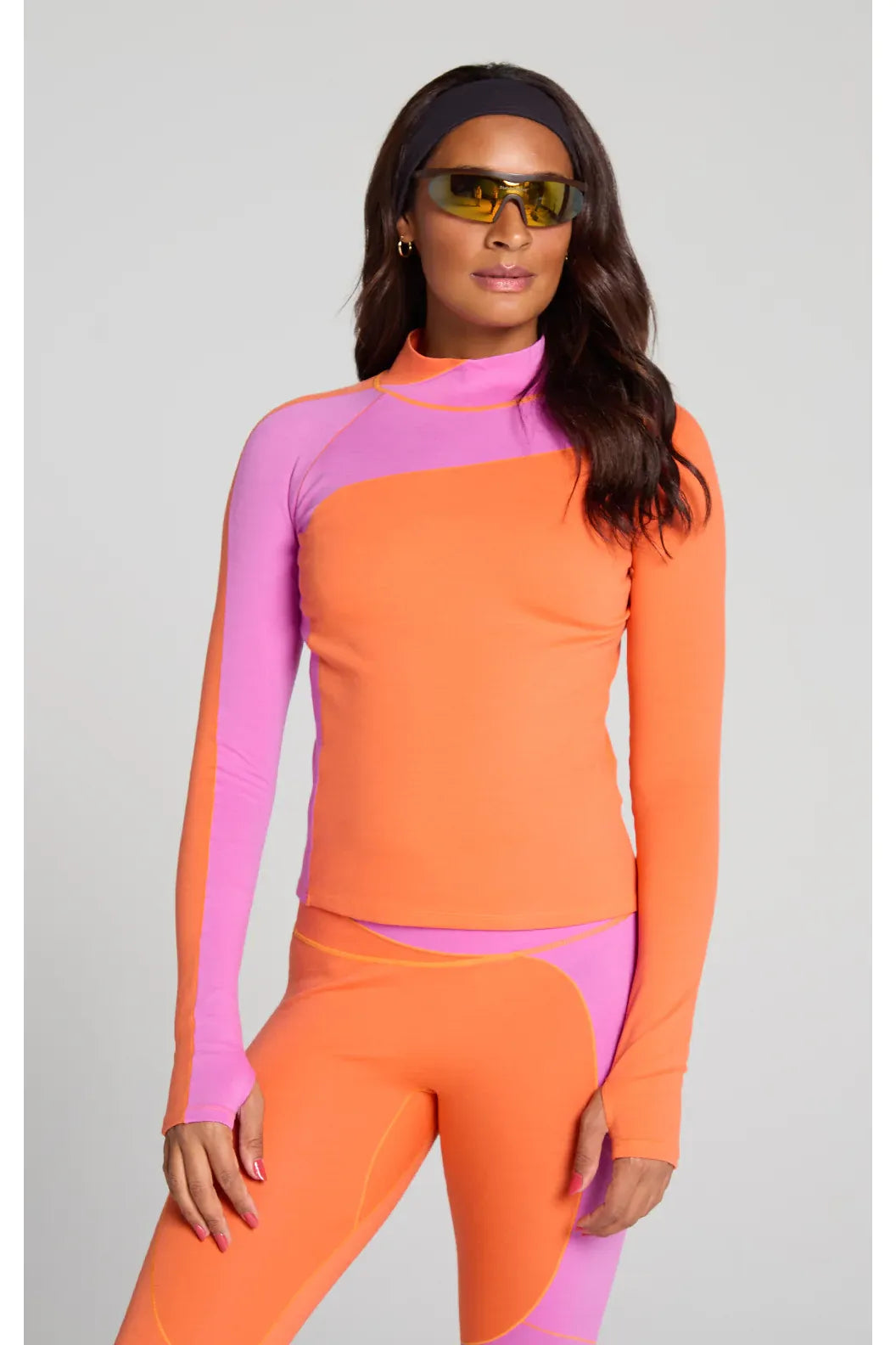 Wool Sculpt Merino Mock Neck - Spicy