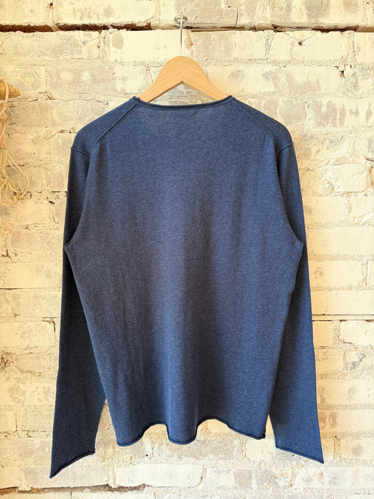 Crew Knitted Pullover - Indigo - DUNE + SALT