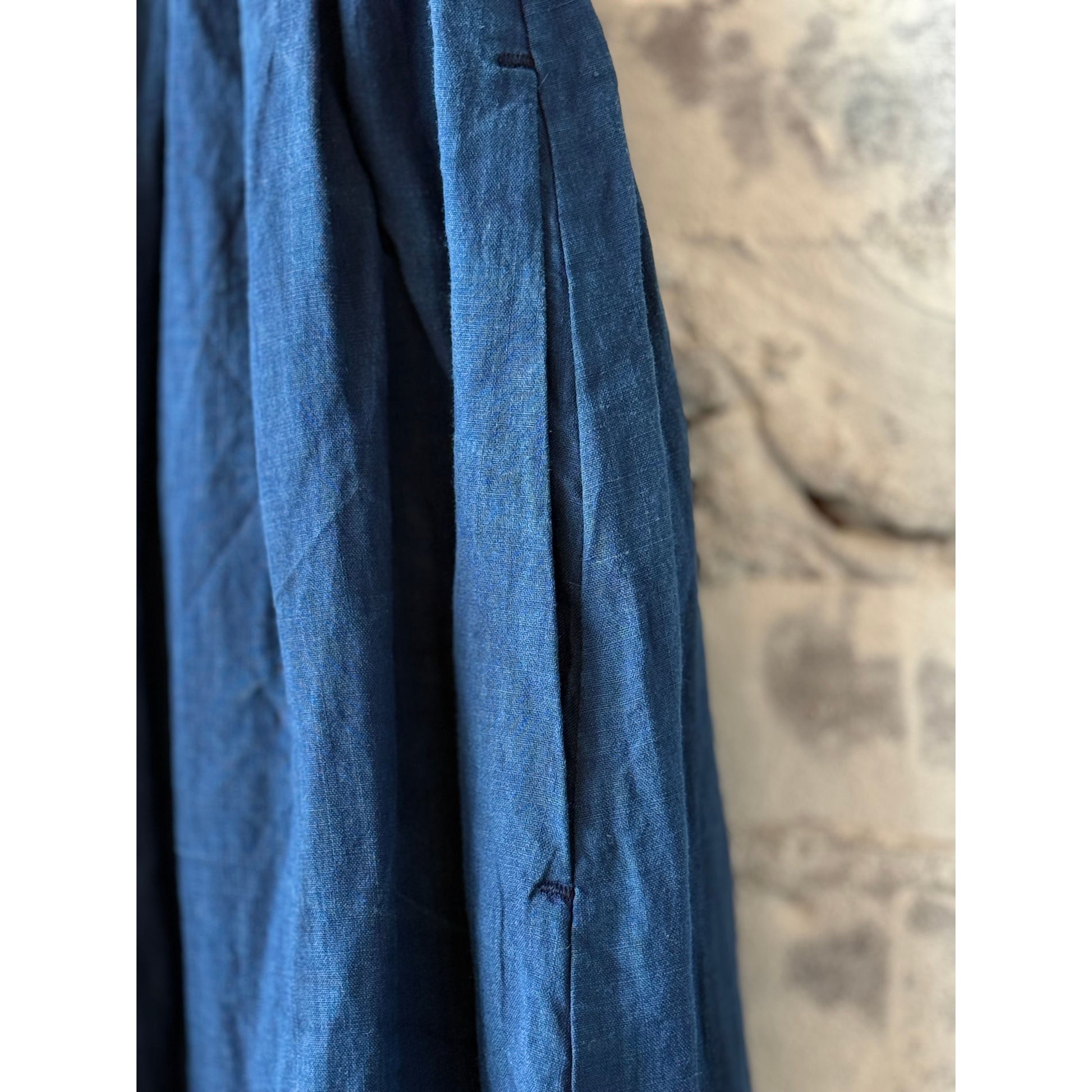 Ramie Tencel Willow Dye Skirt with Cupro Underskirt - DUNE + SALT