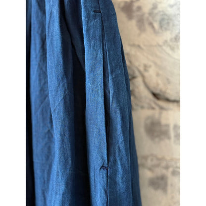 Ramie Tencel Willow Dye Skirt with Cupro Underskirt - DUNE + SALT