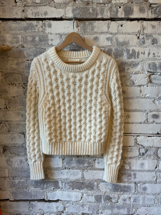 ELEVEN SIX Amara Sweater - Ivory Dark Gray