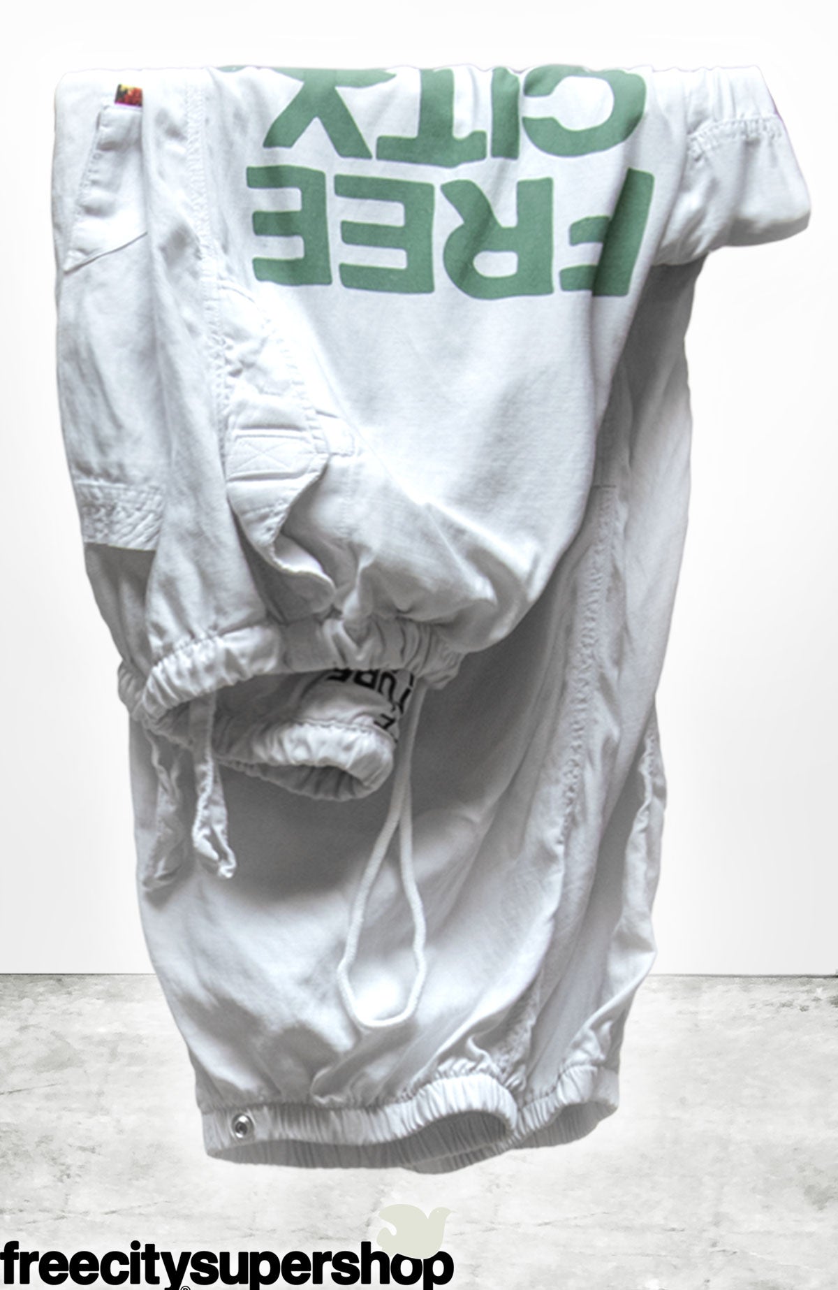 FreeCity FLAP/SNAP FREECITYLARGE MATTE/SATIN AIRJUMP PANT - Laundry Green White Smoke