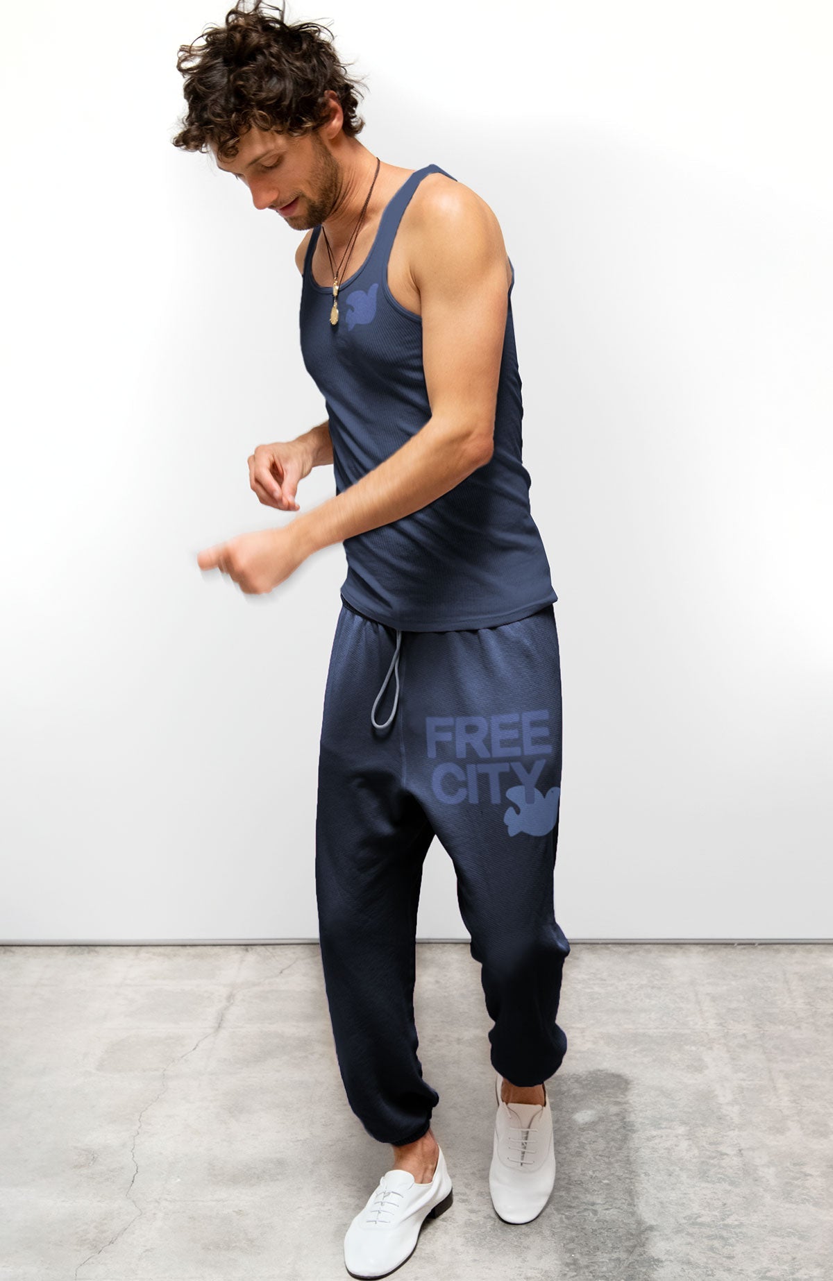 FreeCity FREECITY RTU/1999 SUPERVINTAGE TANK - Moonshrooms Blue White Smoke