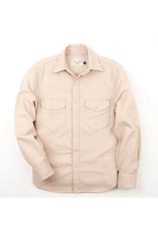 Bodie Acorn Pocket Western Shirt - Cream Twill - DUNE + SALT