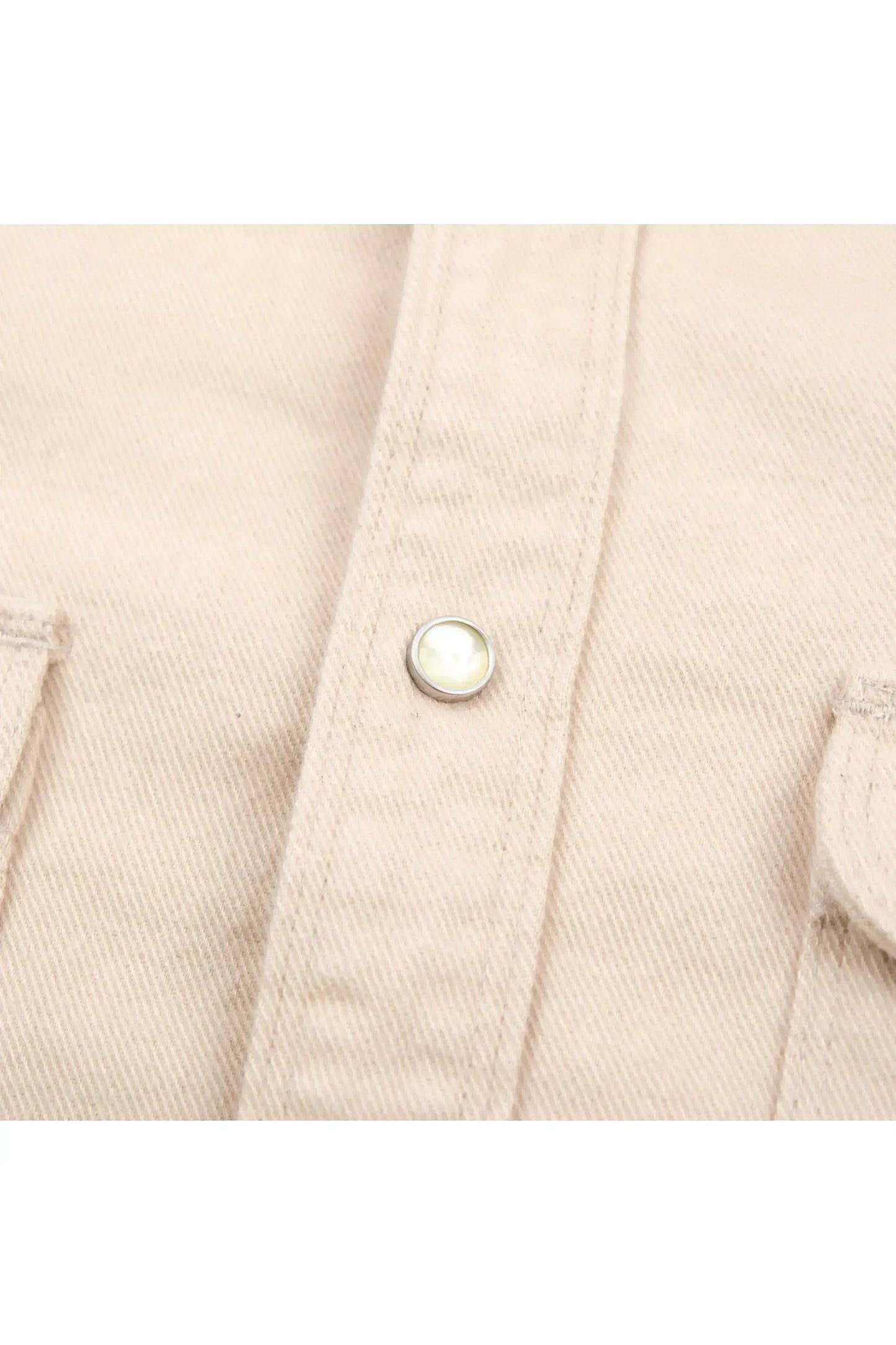 Bodie Acorn Pocket Western Shirt - Cream Twill - DUNE + SALT