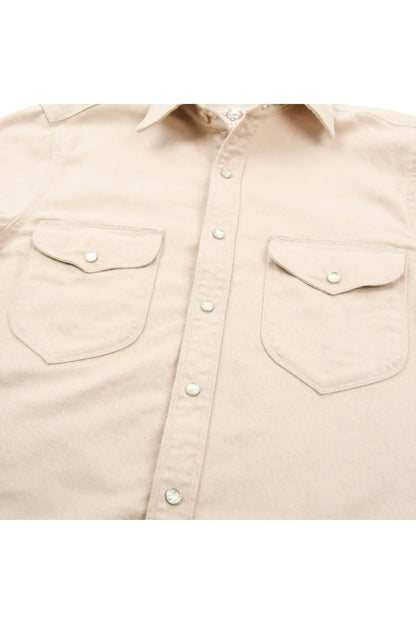 Bodie Acorn Pocket Western Shirt - Cream Twill - DUNE + SALT