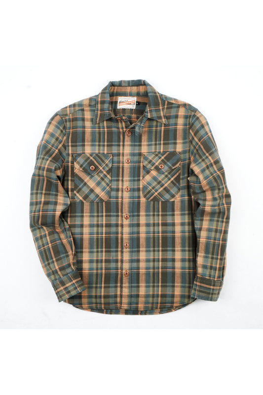 Wells Workwear Shirt - Evergreen Plaid - DUNE + SALT