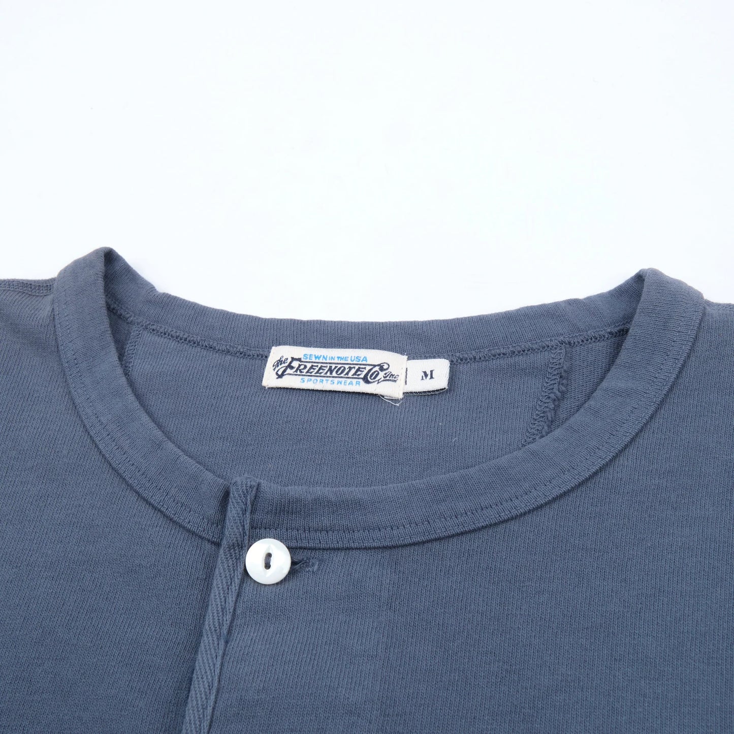 13 Ounce L/S Henley - Faded Blue - DUNE + SALT
