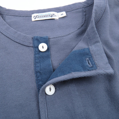 13 Ounce L/S Henley - Faded Blue - DUNE + SALT