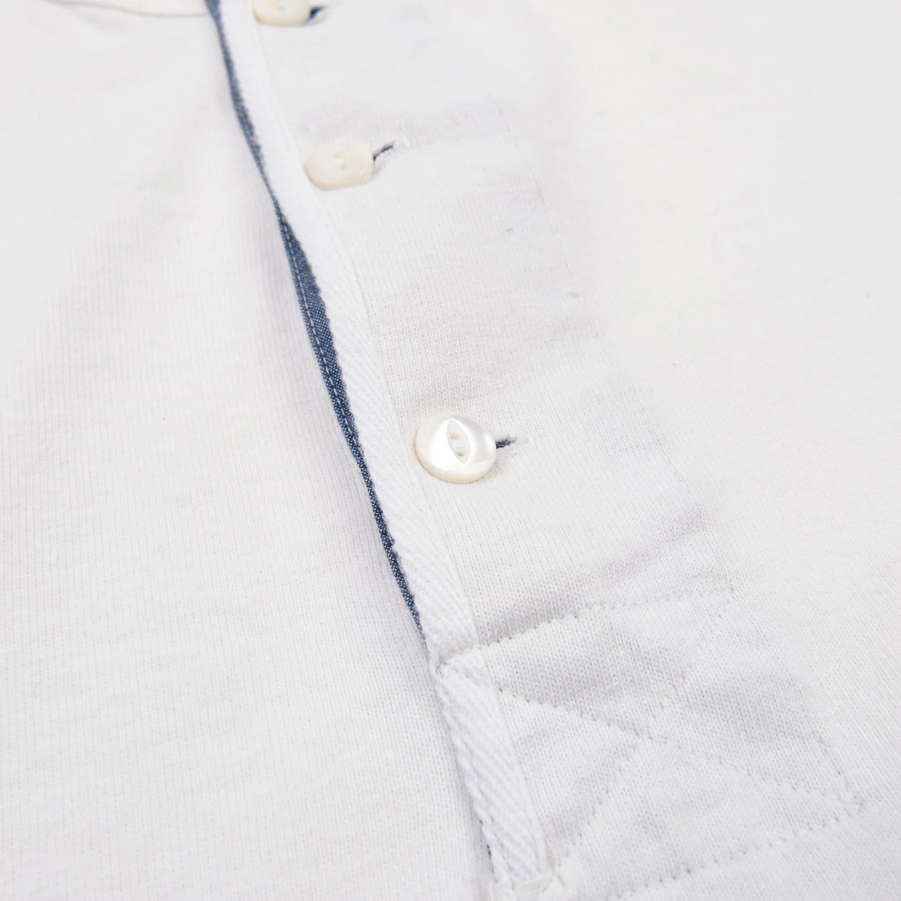 13 Ounce L/S Henley - White - DUNE + SALT
