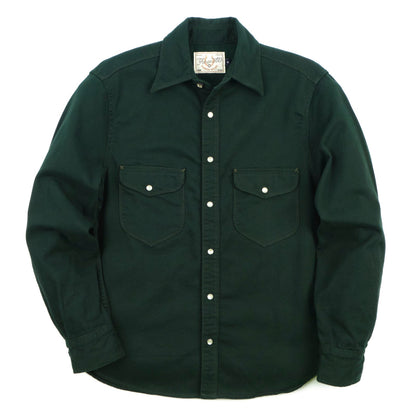 Bode Twill Western Shirt - Forest Green