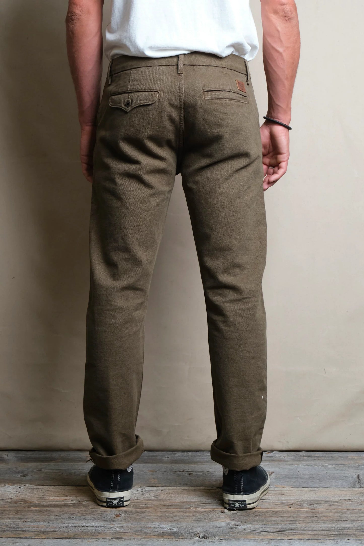 14 Ounce Slub Worker's Chino - Army Green - DUNE + SALT