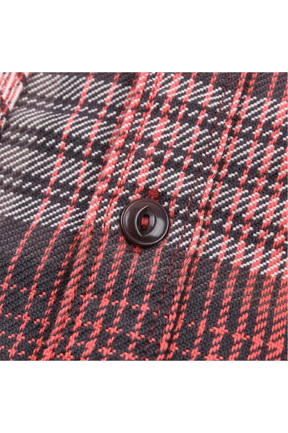 Wells Plaid Shirt - Ibis Red - DUNE + SALT