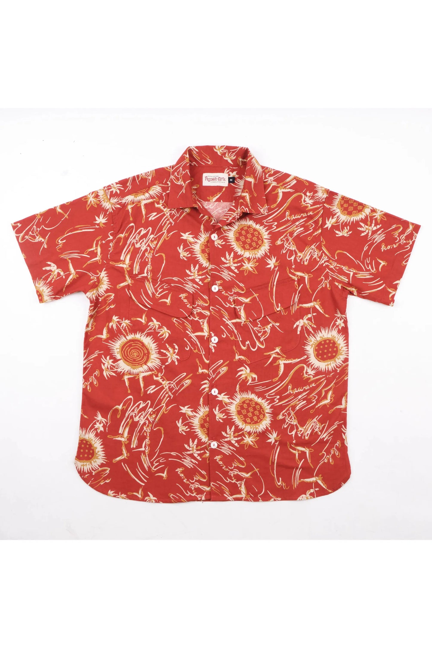 Dean Double Pocket SS Shirt - Aloha Red - DUNE + SALT
