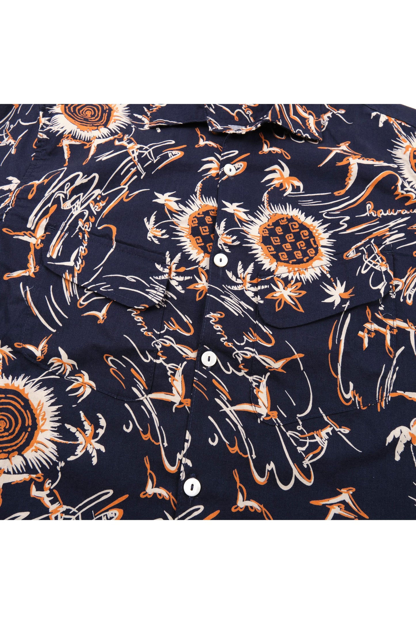 Dean Double Pocket SS Shirt - Aloha Navy - DUNE + SALT