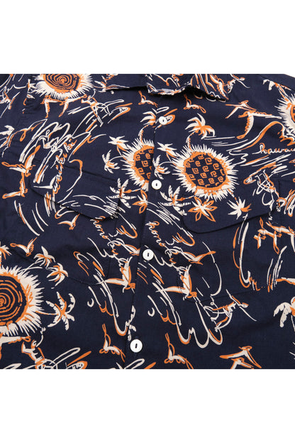 Dean Double Pocket SS Shirt - Aloha Navy - DUNE + SALT