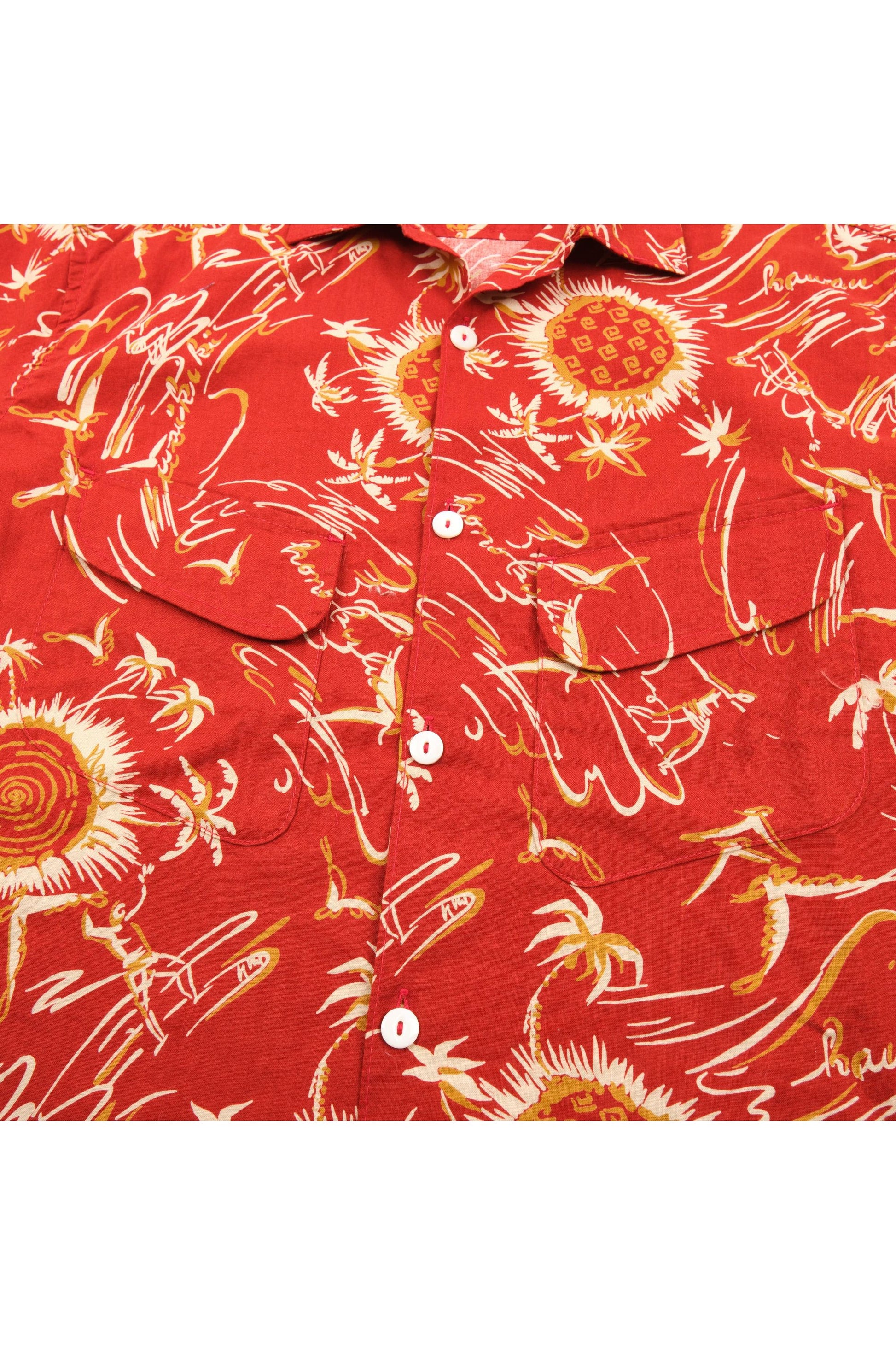 Dean Double Pocket SS Shirt - Aloha Red - DUNE + SALT