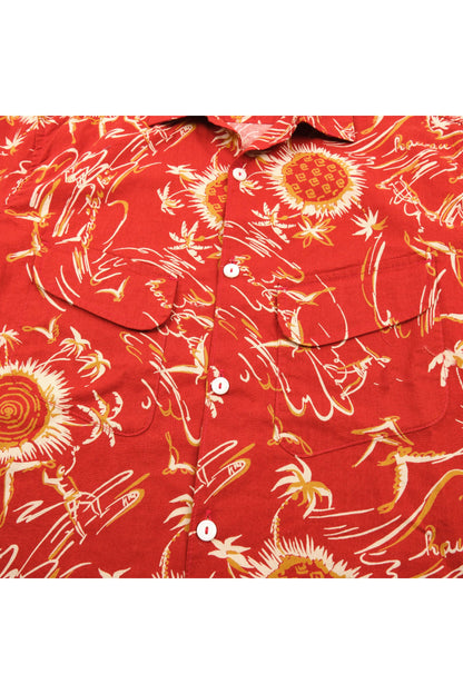 Dean Double Pocket SS Shirt - Aloha Red - DUNE + SALT