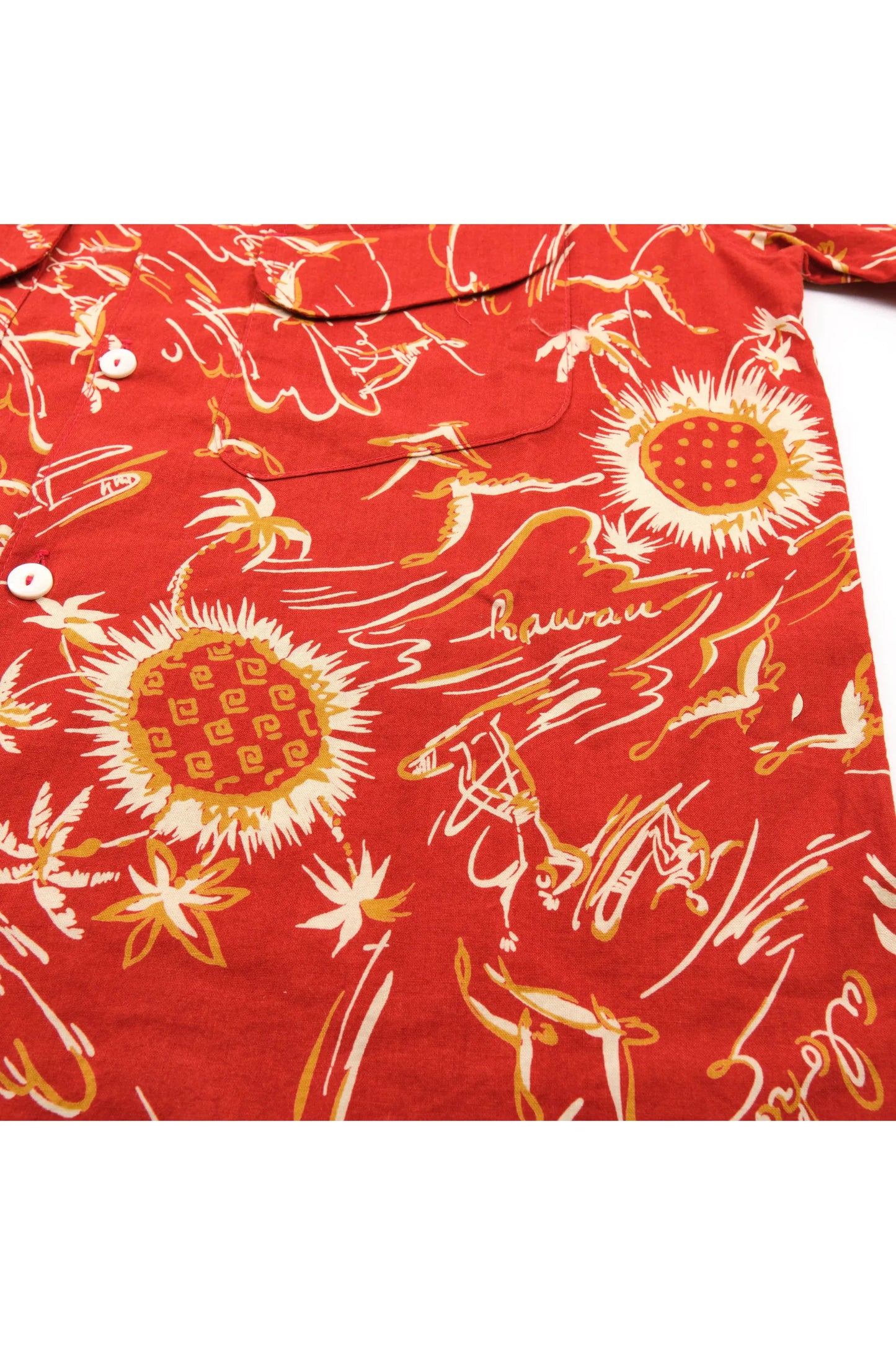 Dean Double Pocket SS Shirt - Aloha Red - DUNE + SALT