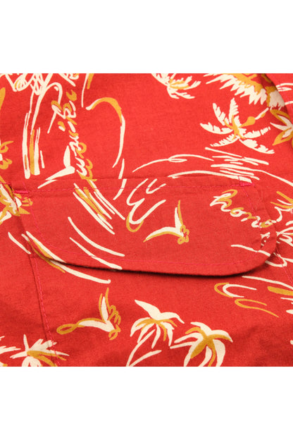 Dean Double Pocket SS Shirt - Aloha Red - DUNE + SALT