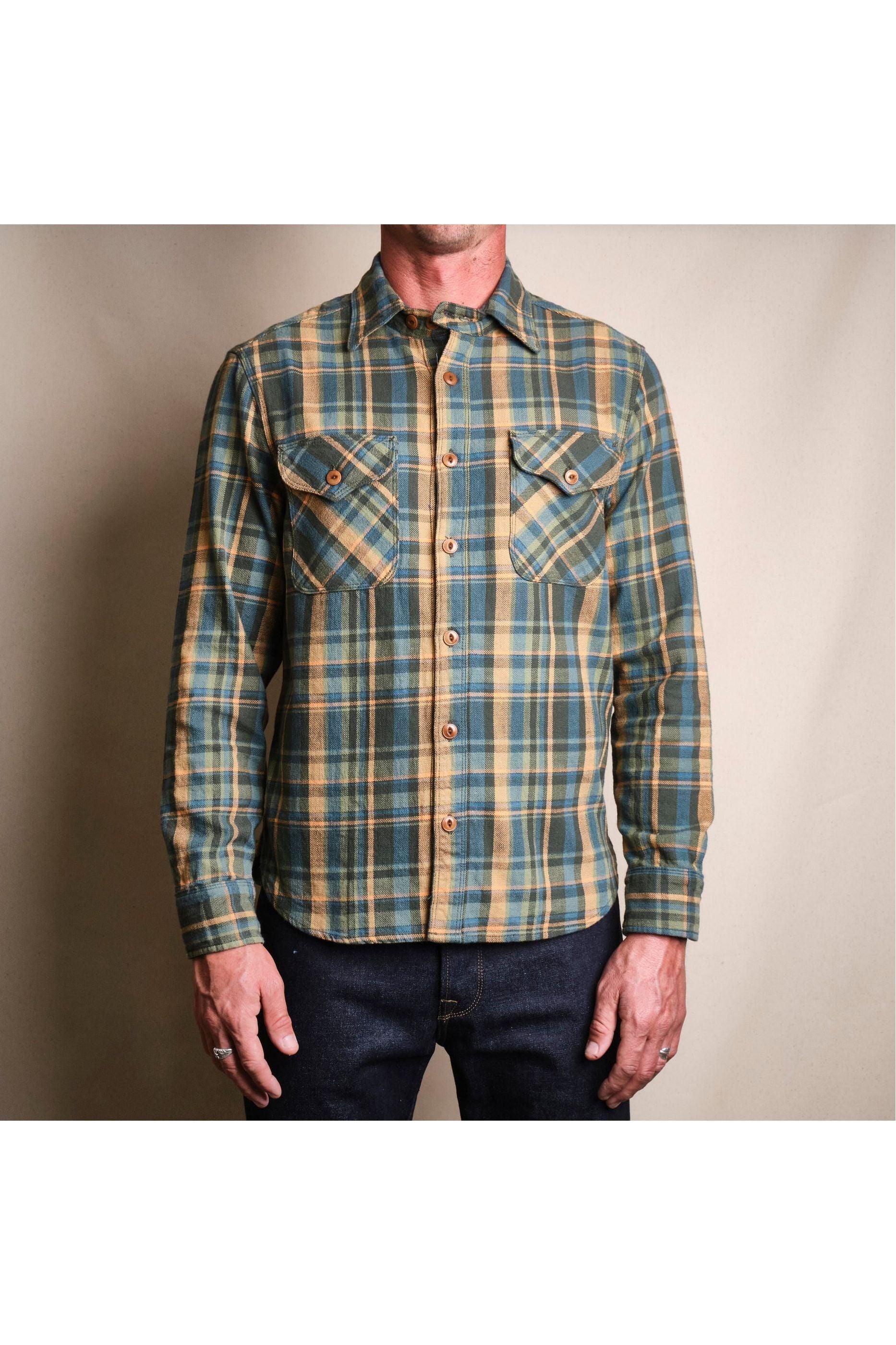 Wells Workwear Shirt - Evergreen Plaid - DUNE + SALT