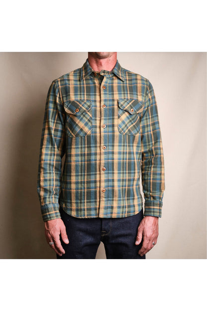Wells Workwear Shirt - Evergreen Plaid - DUNE + SALT