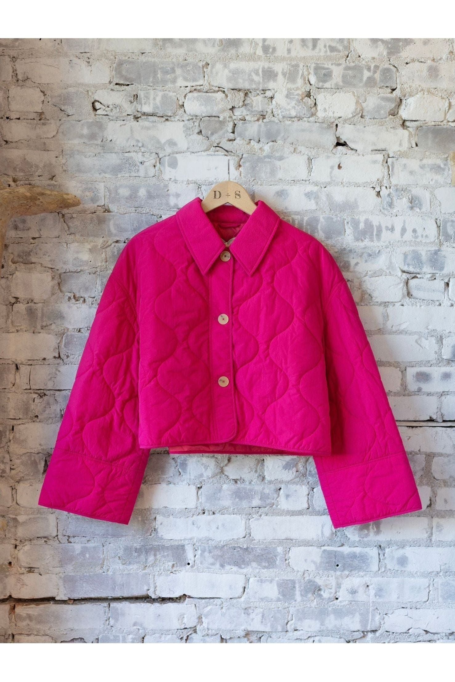 Cropped Jacket - Raspberry Pink - DUNE + SALT
