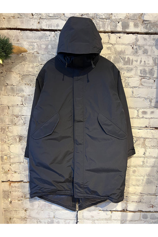 GORE-TEX Long Down Coat - Navy - DUNE + SALT