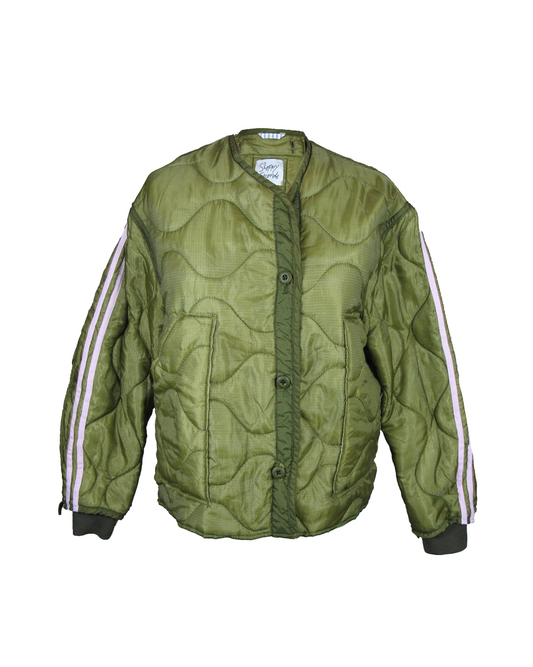 Track Liner - Green/Pink, front