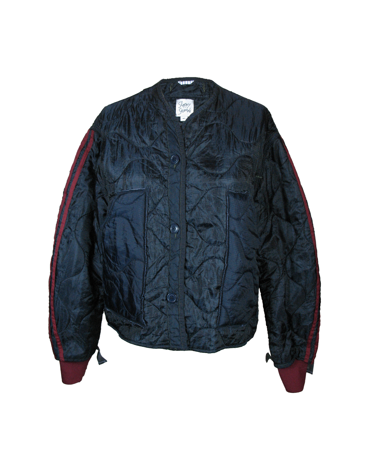 Track Liner - Navy/Burgundy, front