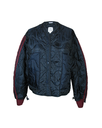 Track Liner - Navy/Burgundy, front