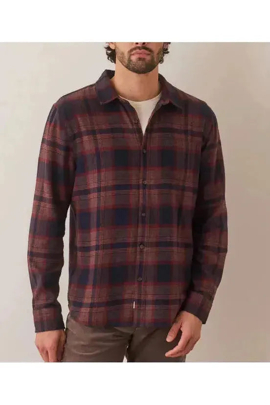 Tahoe Flannel Shirt - Navy Warm Plaid - DUNE + SALT